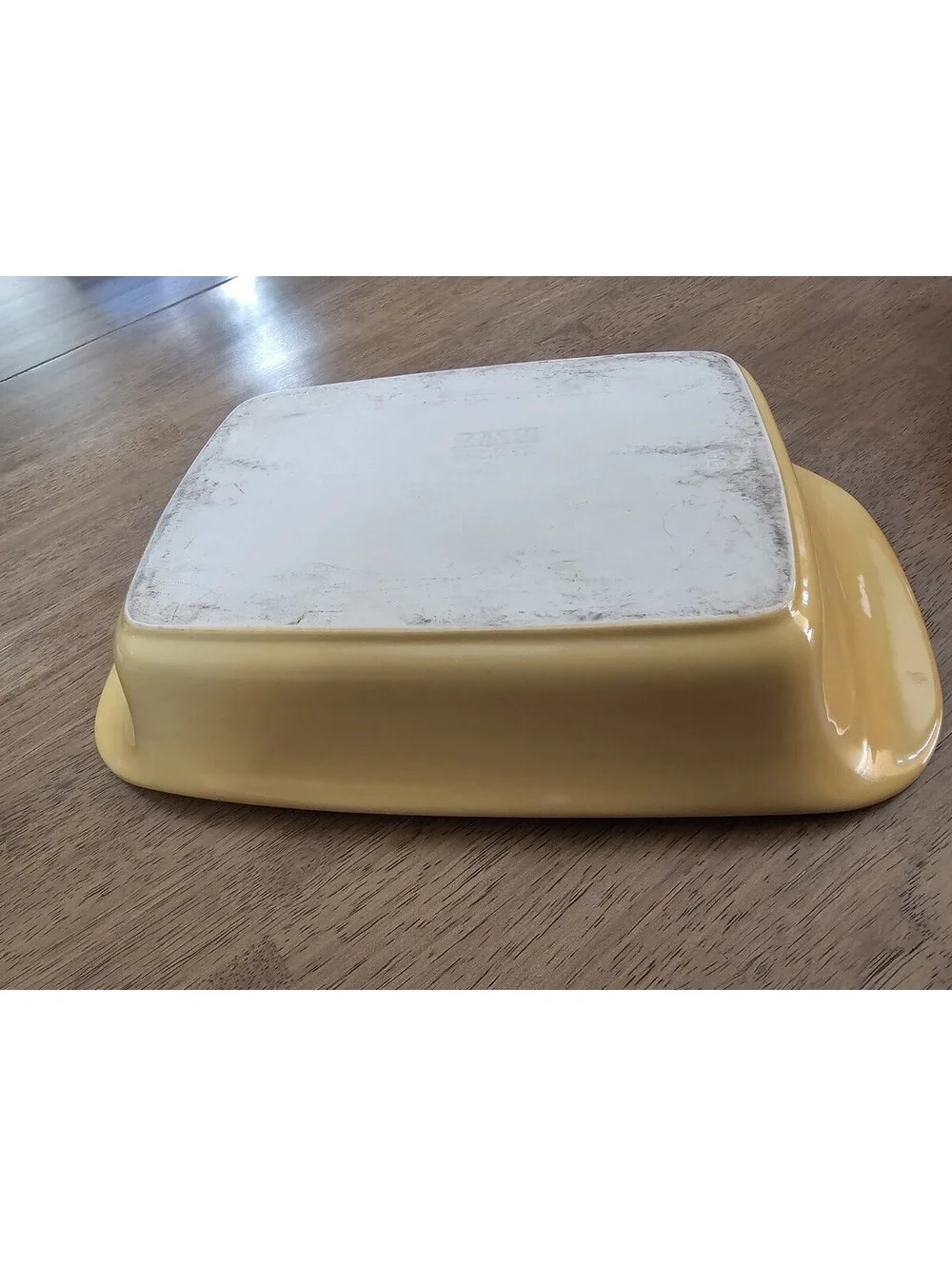 Cerutil Stoneware Mustard Yellow Olive Branch Casserole Baking Dish Portugal